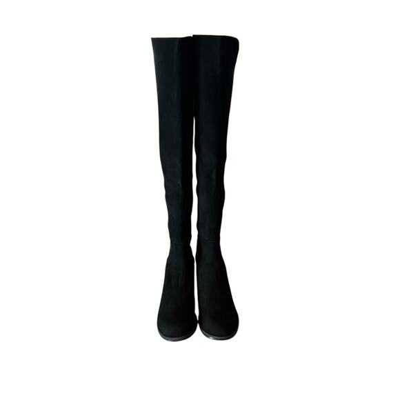 Stuart Weitzman 5050 Black Suede Iconic Over The Knee Stretch Boots NEW Size 6 - Picture 10 of 15